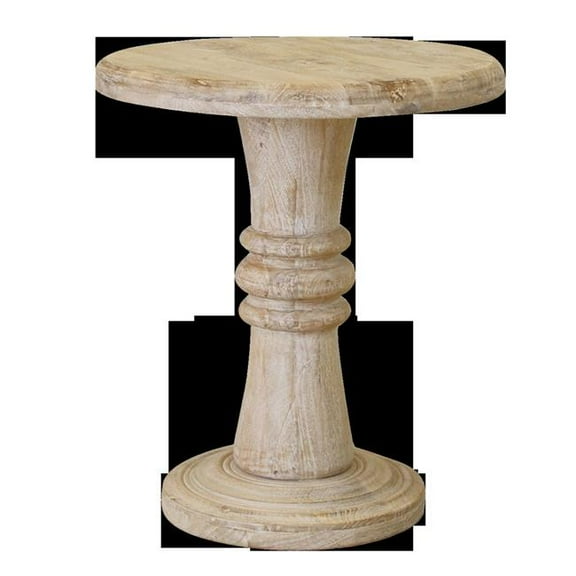 HomeRoots 579296 28 in. Brown Solid Wood End Table