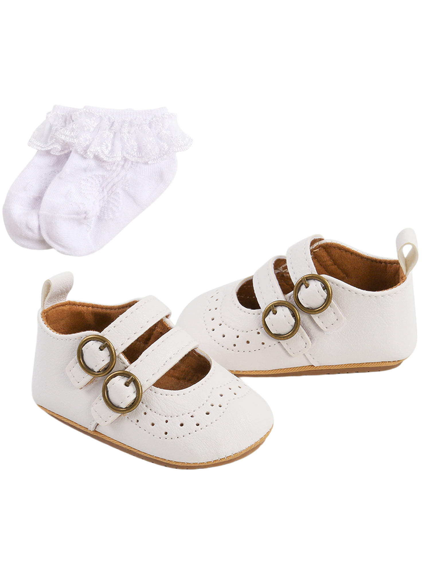 Girls Party Wedding Bridesmaids Christening Shoes Buckle Infants 1 2 3 4 5 6 7 8