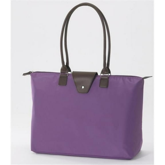 Joann Marrie Designs NF3VI Long Handle Fold-Up Bag - Violet- Pack of 2