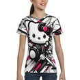 thumbnail image 5 of Hello Kitty T Shirts For Girls Boys, 3d Print Cartoon Graphics T Shirt, Youth Crewneck T-Shirt, Unisex Short Sleeve Top Tees Age 4-16 Years, 5 of 7