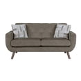 thumbnail image 3 of Lexicon Janne Microfiber Love Seat in Brown, 3 of 8