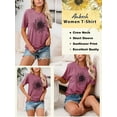 thumbnail image 6 of Anbech Sunflower Shirts for Women Graphic Tee Ladies Patriotic Tee Shirt Christian Top Short Sleeve, 6 of 8