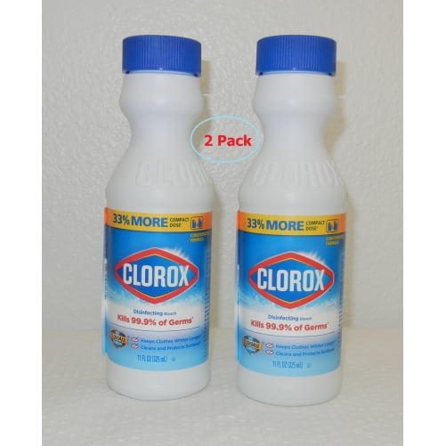 Clorox Disinfecting Bleach Original 11oz 2 Pack Concentrated