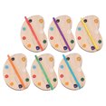 thumbnail image 4 of 6PCS Mini Drawing Color Pallet 1/12 Ratio Doll House Simulated Paint Tray Models, 4 of 7