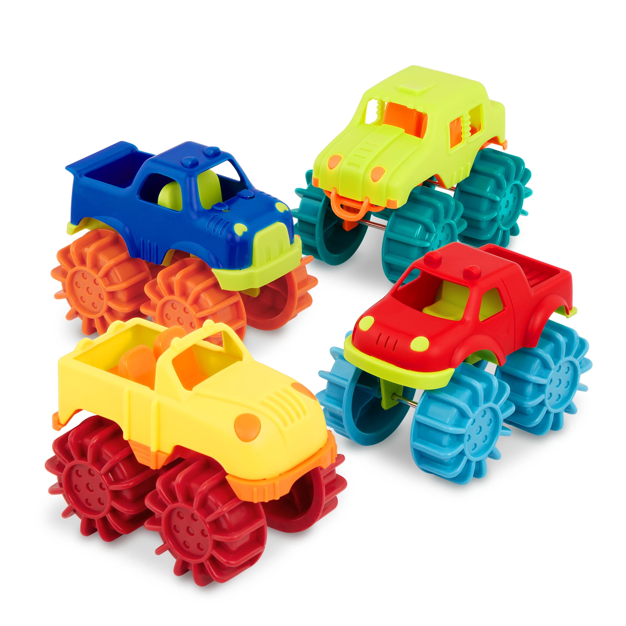 Battat Mini Monster Wheelies – 6 petits camions pour l’intérieur et l’extérieur, jouets pour tout-petits et enfants d’âge préscolaire BATTAT ROUES MONSTER TRUCK