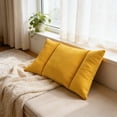 thumbnail image 6 of Surpdew Lumbar Support Pillow For Recliner Chair/Accent Chair/Couch/Office Chair, Tufted Corduroy Back Support Cushion For Elderly, Recliner Cushions For Back Rest, Pain Relief, Reading Yellow, 6 of 6