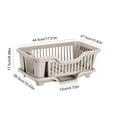 thumbnail image 3 of Japceit Dish Drying Rack with Drainboard in Sink Dish Drying Rack Dish Drying Rack with Drainboard Dish Drainers for Kitchen Counter with Sink Spout Dish Strainers with Utensil, 3 of 9