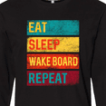 thumbnail image 4 of Inktastic Wakeboarding Eat Sleep Wakeboard Repeat Long Sleeve T-Shirt, 4 of 5