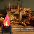 thumbnail image 2 of LED Fake Fire Flame Light 3D Flickering Fire Flame Electronic Flame Night Light Prop Simulated Flame Lamp Prop for Halloween Christmas Indoor Party Decoration, US Plug (Long Flame), 2 of 15