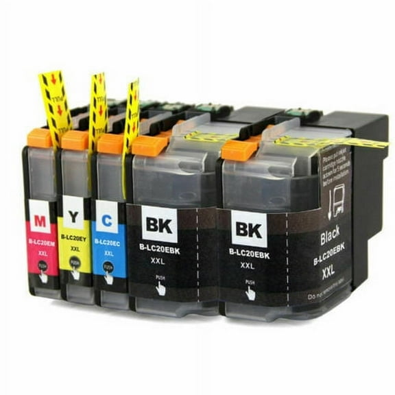 Compatible Ink Cartridges Replacement LC-20E LC20E XXL for Brother MFC-J985DW MFC-J5920DW MFC-J775DW MFC-J985DWXL - 5 Pack