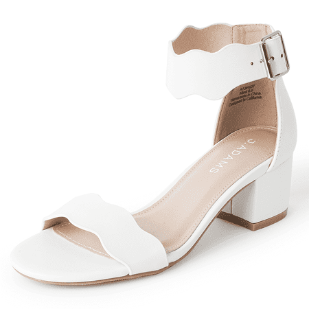 J. Adams Mimi Ankle Strap Kitten Heel Sandal - Women s Dress Shoes - Low Heels for Women - Formal Sandals - Wedding Shoes - Dressy Sandals for Women