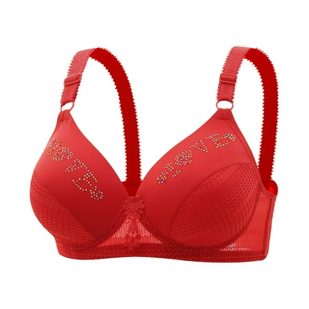 Arnsht Women s Plus Size Nursing Bra Maternity Sleeping Underwear Large Size Large Cup Soft Comfort Breathable Women Daily Bra Red L