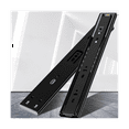 thumbnail image 2 of Qtmnekly Cabinet Thickened 3-Section Buffer Mute Drawer Slide Rail Damping Wardrobe Door 3-Section Track cold rolled steel Black, 2 of 6