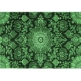 thumbnail image 1 of Ahgly Company Indoor Rectangle Medallion Emerald Green Traditional Area Rugs, 8' x 12', 1 of 4