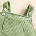 thumbnail image 7 of Kogui Boy Baby Outfit Sets Newborn Outfit Baby Boy 2Pcs Summer Clothes Infant Short Sleeve Letter Romper and Waffle Shorts Sets 0 3 6 9 12 18 24 Months (Green,12-18 Months), 7 of 7