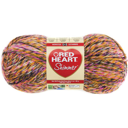 Red Heart Shimmer Yarn, Available in Multiple Colors