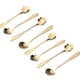 thumbnail image 1 of 8 cucharas de té de acero inoxidable con forma de flor, cucharas de café para postre, cucharas doradas, 1 of 8