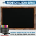 thumbnail image 5 of BizChair Torched Brown Magnetic Wall Chalkboard, Extra Large 24" x 36" Framed Decorative Chalkboard with Eraser - For Kitchen, Weddings, Menus and More!, 5 of 16
