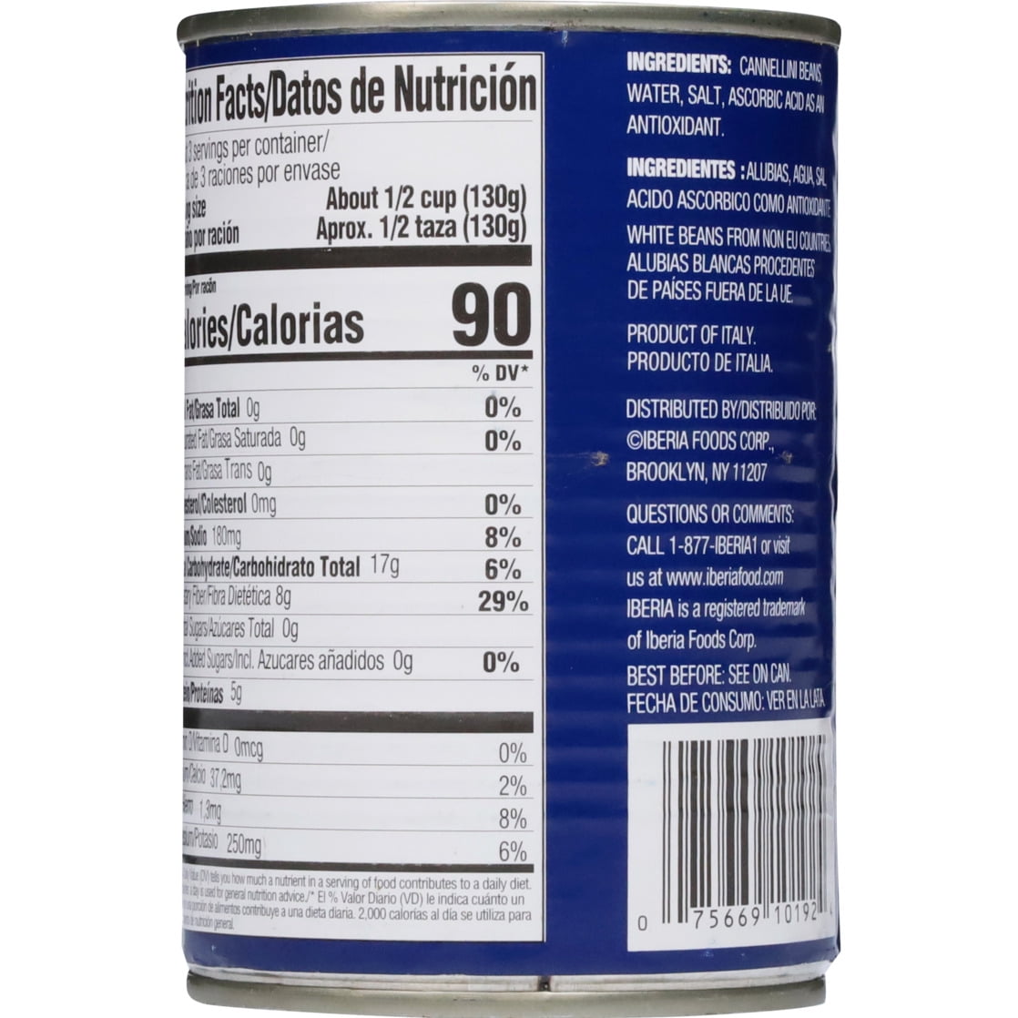 (8 pack) Iberia Premium Cannellini Beans 15 oz