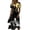 Black, variant on Women's Halloween Dresses Castle Candy Short Sleeve Funny Dresses Pumpkin Bat V Neck Spooky Cute Midi Dresses, L