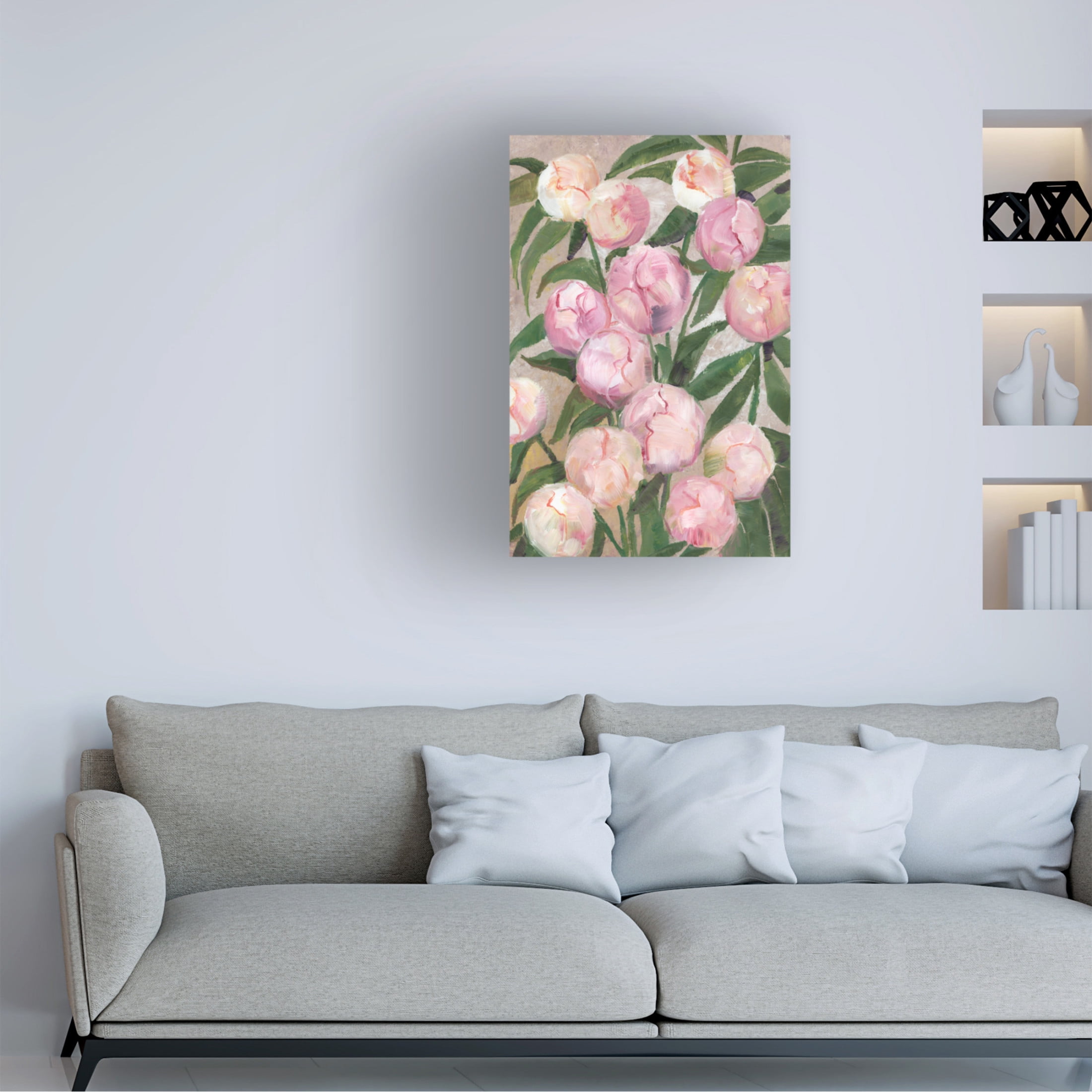 Trademark Fine Art Rosana Laiz Blursbyai Valenty painterly peonies Canvas Wall Art