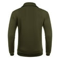 thumbnail image 4 of Mohiass Mens Quarter Zip Pullover Long Sleeve Quilted Sweatshirt Casual Waffle Sweaters Polo Shirts with Pocket Army Green 2XL, 4 of 5