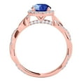 thumbnail image 3 of Aonejewelry 1.25 Ct. Ttw Interwine Shank Diamond and Sapphire Ring In 14k Rose Gold, 3 of 4
