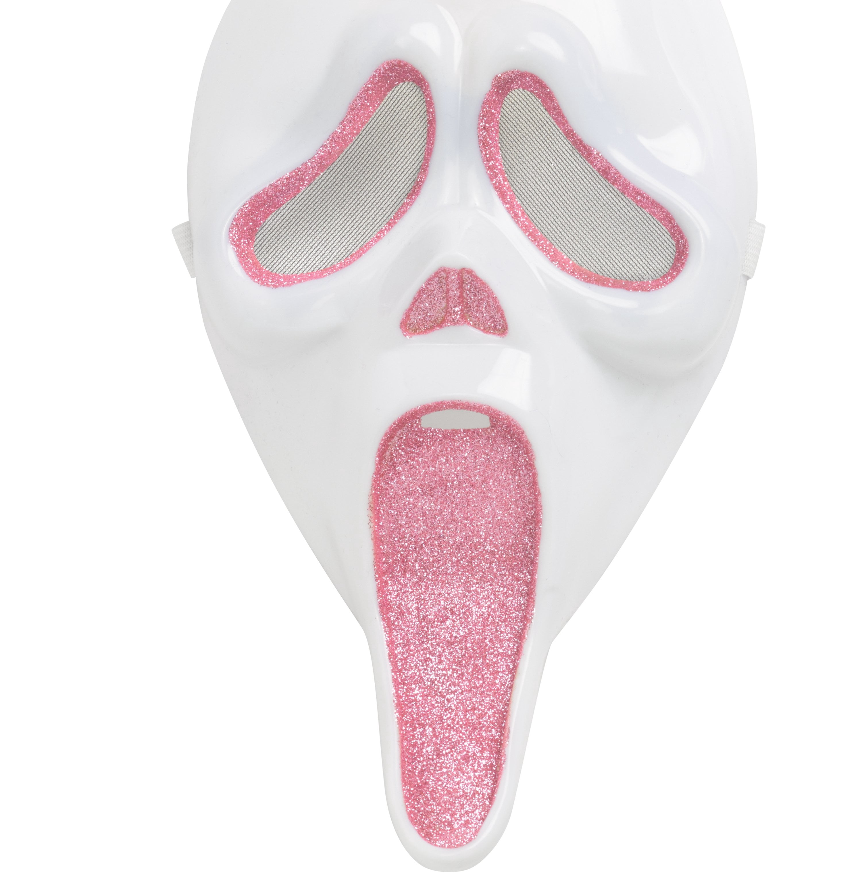 Scream Pink Glitter Ghost Face Halloween Costume for Children, 2-Piece, Girls' Size L (10/12), by Fun World