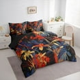 thumbnail image 3 of Castle Fairy Female Men Adults Chic Floral Red Spider Lily Bedding Comforter Set 7pcs,Exotic Style Queen Bedding Sets Super Cozy,Japanese Style Queen Sheet Sets,Super Cozy Room Decor,Reversible, 3 of 8