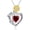 01-January, variant on Cross Rose Garnet Birthstone Necklace 925 Sterling Silver Cross Rose Pendant Necklace with January Birthstone Trendy Christmas Day Anniversary Jewelry Gift for Women Her