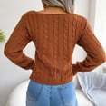 thumbnail image 6 of Durtebeua Women'S Sweater Long Sleeve Patchwork Knit Pullover Shirts, 6 of 6