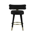 thumbnail image 5 of Meridian Furniture Fitzroy Black Velvet Counter Stool (Set of 2), 5 of 8