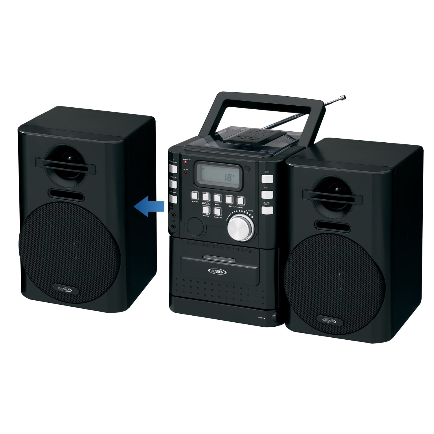 Jensen Portable Cd Music System With Cassette & Fm Stereo