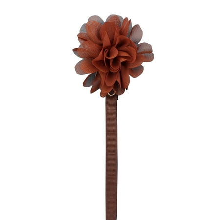 Satin Flower Pacifier Clip