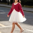 thumbnail image 6 of StSilkitty Girls Cardigan Sweater Knit Long Sleeve Embroidery Open Front Bolero Sweaters Solid Color Lightweight Cardigans, 6 of 8