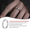 thumbnail image 2 of Qarigey Anillos simples para parejas, adorno de joyería, regalos de compromiso de boda, elegante Color sólido, dedos plateados, decoración, anillo Ropa, zapatos y accesorios Miscelánea 4 mm Qarigey AP014491-03, 2 of 6