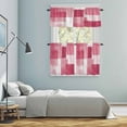 thumbnail image 6 of Pink White Kitchen Curtains Valances and Tiers Set of 3 Graffiti Art Mottled Gradient Color Blocks Modern Tier Curtains and Valance with Rod Pocket for Small Windows, 27.5"x36", 6 of 9