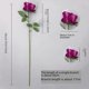 thumbnail image 2 of Simulación de flor de rosa de una sola mano, franela, cascada de rosas, simulación de flor, decoración del hogar para boda, flor falsa, 2 of 4