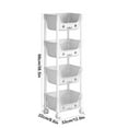 thumbnail image 3 of XGFHYJEH Storage Shelves for Kitchen, Bedroom, Bathroom, 4 Tire Plastic Shelves, Storage Shelf Rack, Storage Shelf Unit, Storage Rack with Wheels, Storage Racks and Shelving for Small Spaces, 3 of 6