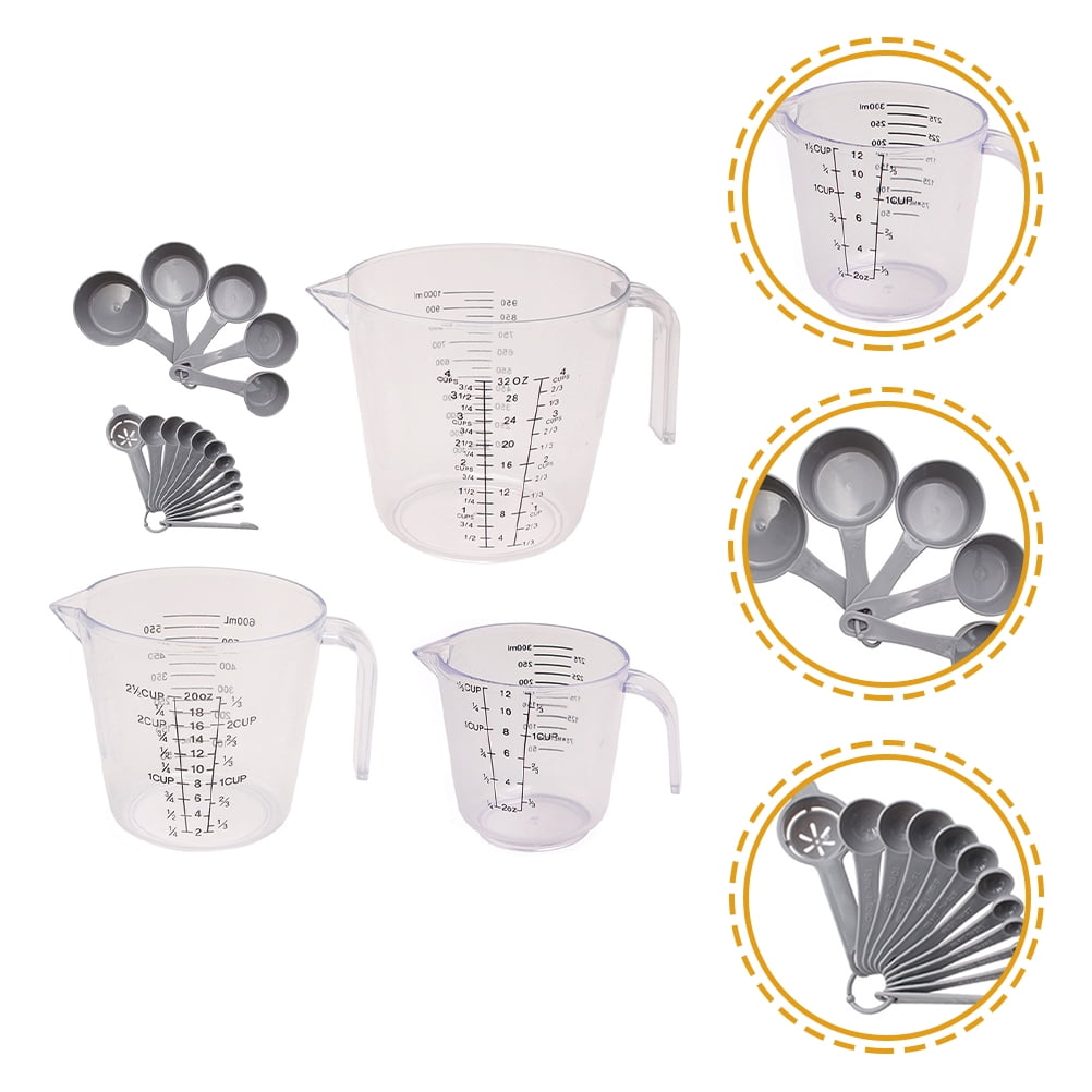 2 Count Liquid Kitchen Graduated Measuring Cup Cups Home Use