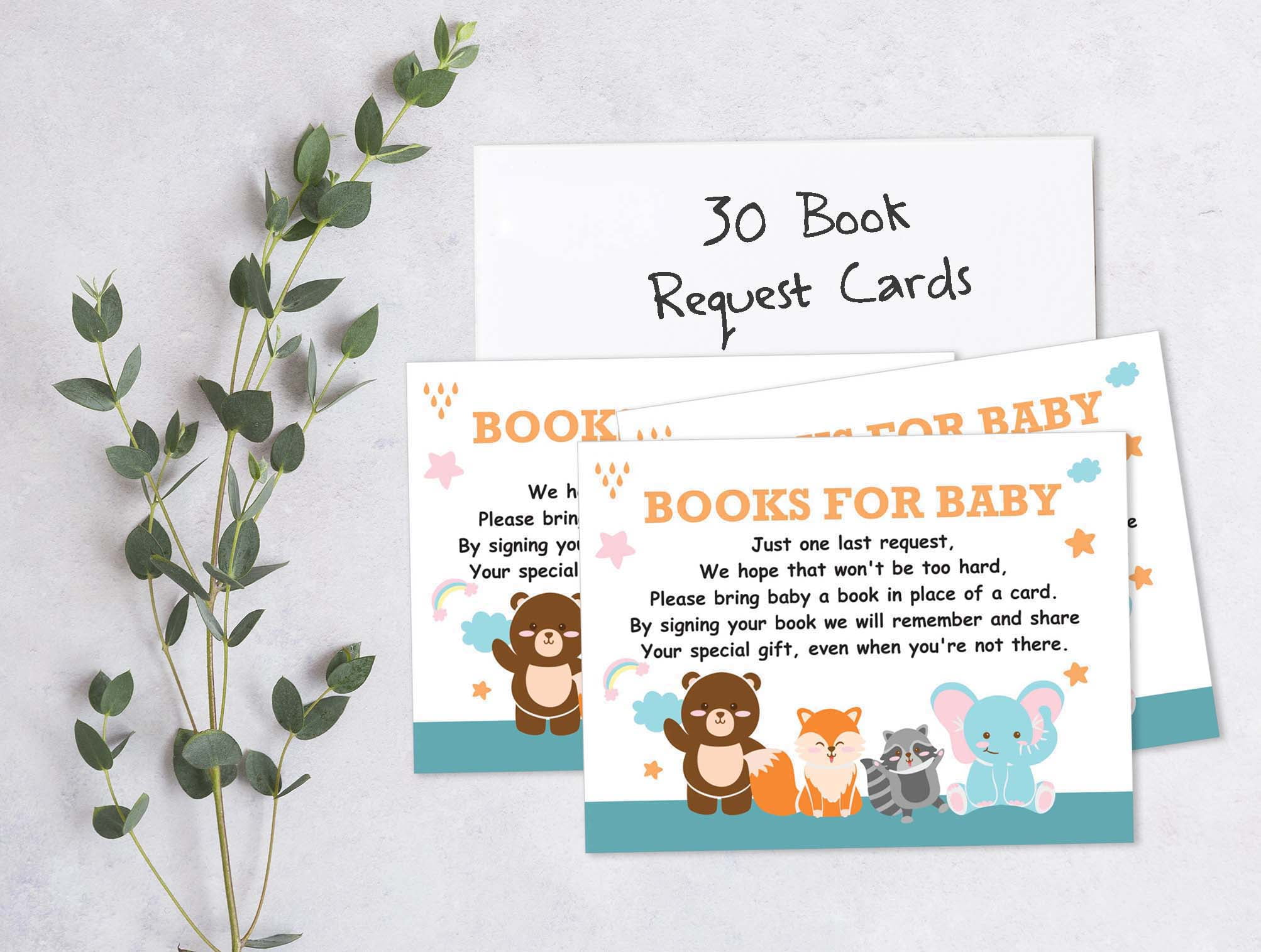 Inkdotpot 30 Books For Baby Shower Request Cards Bring A Book Instead Of A Card Jungle Animals Its a Boy Its a Girl Baby Shower Invitations Inserts Games