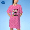 thumbnail image 1 of New Hot Ladies Fashion Casual Loose Midi Dress Ladies Casual Knee length Skirt Cute Disney Mickey Mouse 3D Print T Shirt DressL Gao Jinjia LED, 1 of 2