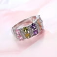 thumbnail image 4 of EOEMY 8 Colors Aaa Cz Band Womens 925 Silver/Gold Wedding Party Jewelry Ring Size 6-10, 4 of 9
