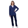 thumbnail image 3 of Healing Hands Knits Women's Becca Jacket 'sMedical Cardigan Buttoned Scrub Jacket - X-Small,Navy, 3 of 6
