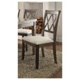thumbnail image 4 of ACME Chaise Latérale Claudia en Lin Beige & Brun Récupéré, 4 of 4