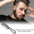 thumbnail image 2 of relayinert Knotted Comb Wide Tooth Anti-Static Curly Hairdressing Brush Plastic Extension Comb, Black, 2 of 5