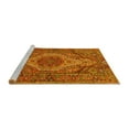 thumbnail image 2 of Ahgly Company Machine Washable Indoor Square Persian Yellow Traditional Area Rugs, 4' Square, 2 of 4