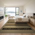 thumbnail image 3 of ODIKA 9'x12' Washable Area Rug Large Horizontal Para Stripe Asymmetric Contemporary Alfombras for Dining Room, Basement, Office, Non-Slip Chair-Friendly, 3 of 7