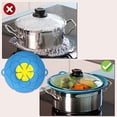 thumbnail image 4 of WOVTE Spill Stopper Lid Cover,Boil Over Spill Stopper, Silicone Spill stopper for Pans and Pots Boil Over Safeguard, 10" and 11.5" in Multi-Function Kitchen Tool (Blue And Red), 4 of 7