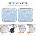 thumbnail image 6 of Gaeub White Bule Glitter Foldable Auto Sun Blocker Visor, Sunshade for Car Front Window, Keeps Your Vehicle Cool - Small, 6 of 7